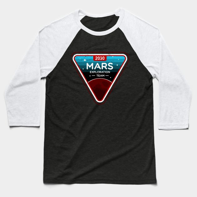 2030 Mars Exploration Team Baseball T-Shirt by digitalage